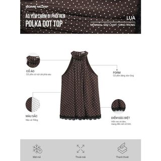 [N6] Áo Yếm Chấm Bi Phối Ren Polka Dot Top, Chất Vải Lụa Thoải Mái, WKI115, SOME HOW STORE