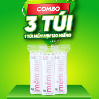COMBO 3 Túi Bông Tẩy Trang MỀM MỊN Regentox Sợi Bông Tự Nhiên An Toàn 120 Miếng/Túi