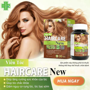 Viên uống Hair care New vũ khí bí mật cho mái tóc chắc khỏe, dày dài, ít gãy rụng cho chị em tự tin tóa sáng (Lọ 30 viên