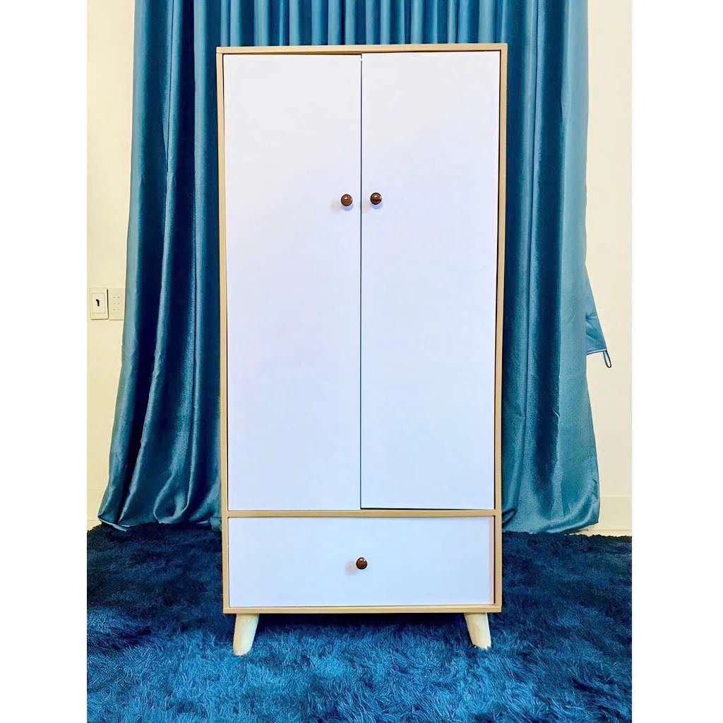 Tủ Quần Áo Trẻ Em 3 Cánh Forest Home, Tủ Gỗ Đựng Quần Áo Lắp Ghép Gỗ MDF Chống Nước, Kt 120x28x60cm