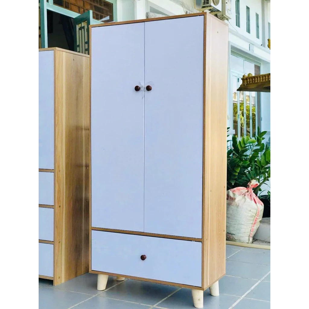 Tủ Quần Áo Trẻ Em 3 Cánh Forest Home, Tủ Gỗ Đựng Quần Áo Lắp Ghép Gỗ MDF Chống Nước, Kt 120x28x60cm