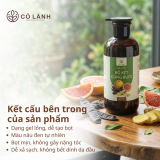 Dầu Gội Bồ Kết Gừng Bưởi Cỏ Lành - 450g (500ml) - Dưỡng Tóc Chắc Khỏe - Cấp Ẩm Dưỡng Tóc Khô Sơ