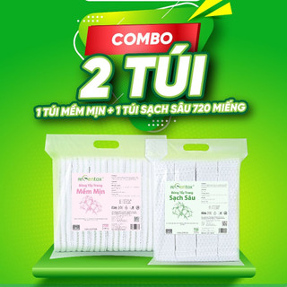 [COMBO SIÊU HỜI] Combo 2 Túi Bông Tẩy Trang MỀM MỊN & SẠCH SÂU reGentox Túi Lớn Tiết Kiệm 720 Miếng/Túi
