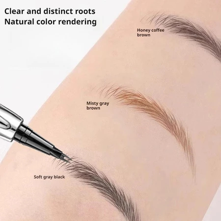 Bút kẻ mày hai đầu siêu mảnh, chống nước chống mồ hôi, nét vẽ mượt đều, tạo dáng tự nhiên phù hợp người mới