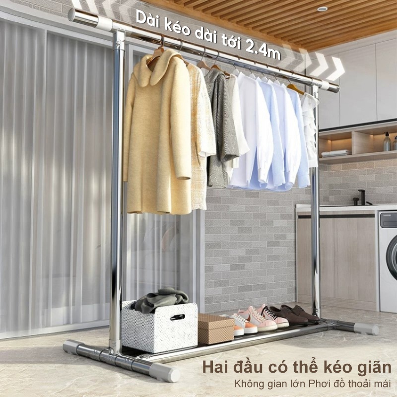 𝐎𝐥𝐢𝐟𝐞 Xào Đồ Treo Quần Áo Bền Giá Phơi Quần Áo Ngoài Trời Chống Gió Giá Treo Quần Áo Có Thể Điều Chỉnh Độ Dài Chống Gỉ