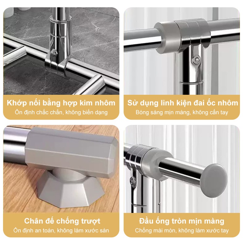 𝐎𝐥𝐢𝐟𝐞 Xào Đồ Treo Quần Áo Bền Giá Phơi Quần Áo Ngoài Trời Chống Gió Giá Treo Quần Áo Có Thể Điều Chỉnh Độ Dài Chống Gỉ