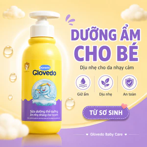 Sữa Dưỡng Thể Cho Bé Glovedo Dưỡng Ẩm Dịu Nhẹ, An Toàn Cho Da Nhạy Cảm, Trẻ Sơ Sinh Có Thể Dùng