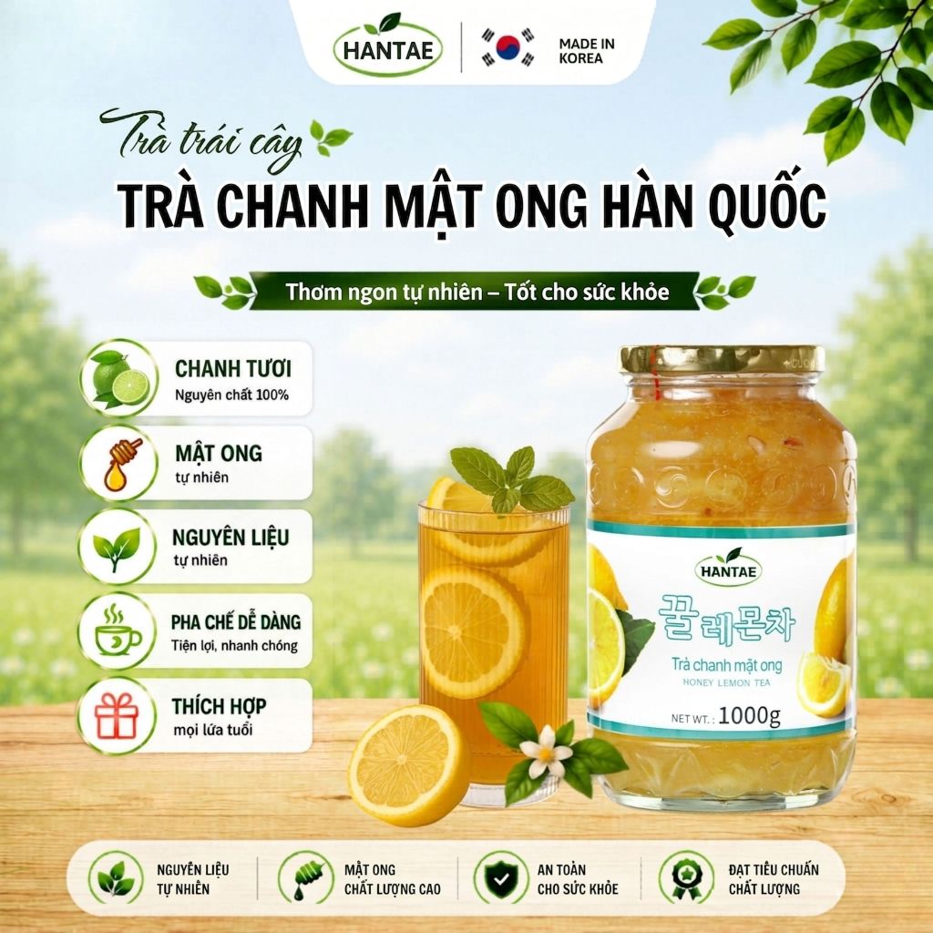 Trà Chanh Mật Ong Hantae ( 1kg x 12 lọ/ thùng)