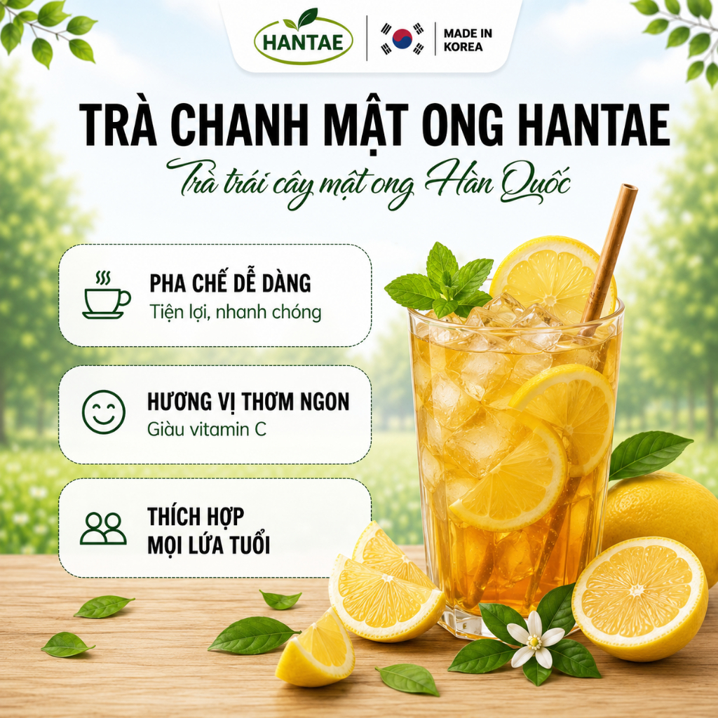 Trà Chanh Mật Ong Hantae ( 1kg x 12 lọ/ thùng)