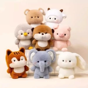 BLIND BOX Hộp mù gấu bông mini 10 cm các loại Động Vật Thú Vị Cho Trẻ Nhỏ Có Móc Khóa
