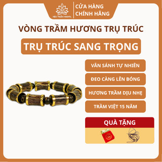 Vòng Tay Trầm Hương Trụ Trúc Sánh Chìm Tự Nhiên Không Bọc Vàng / Bọc Vàng - Mộc Trầm Hương MTH