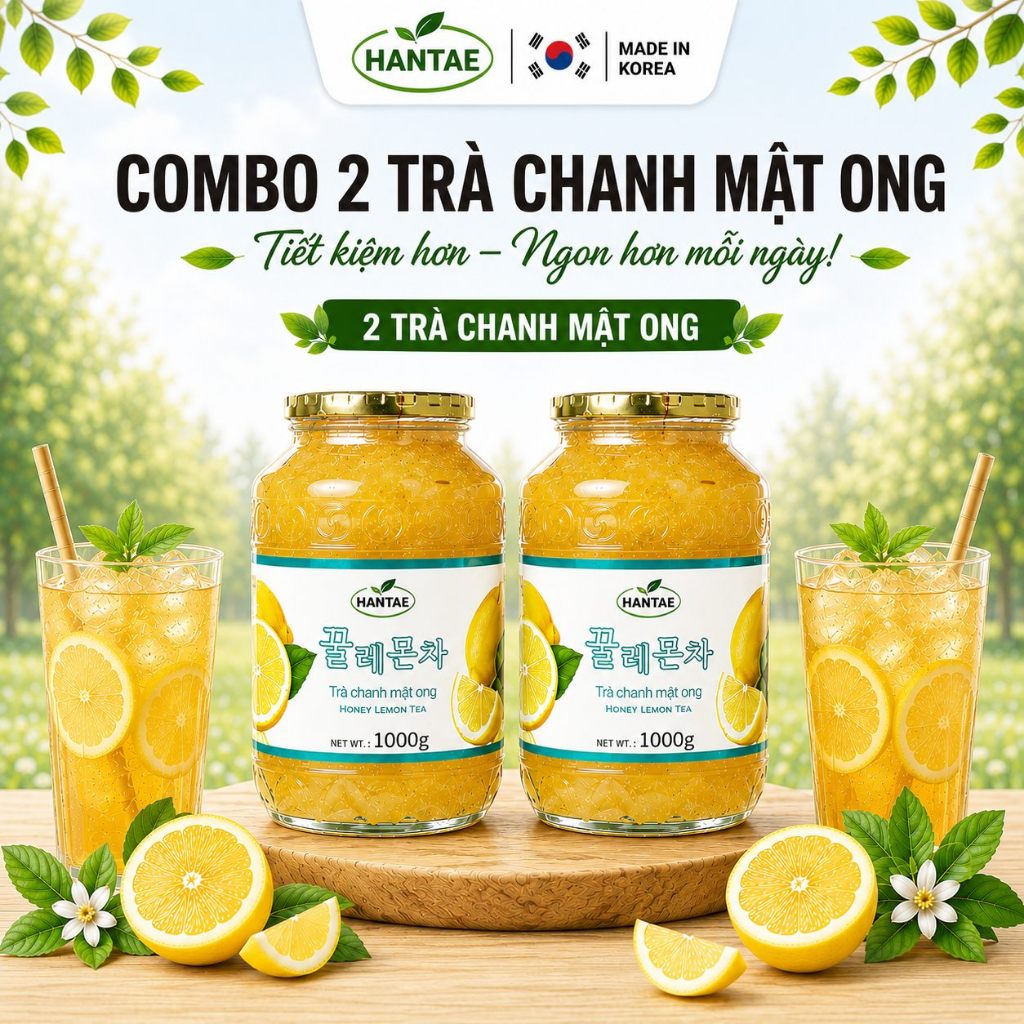 Trà Chanh Mật Ong Hantae ( 1kg x 12 lọ/ thùng)