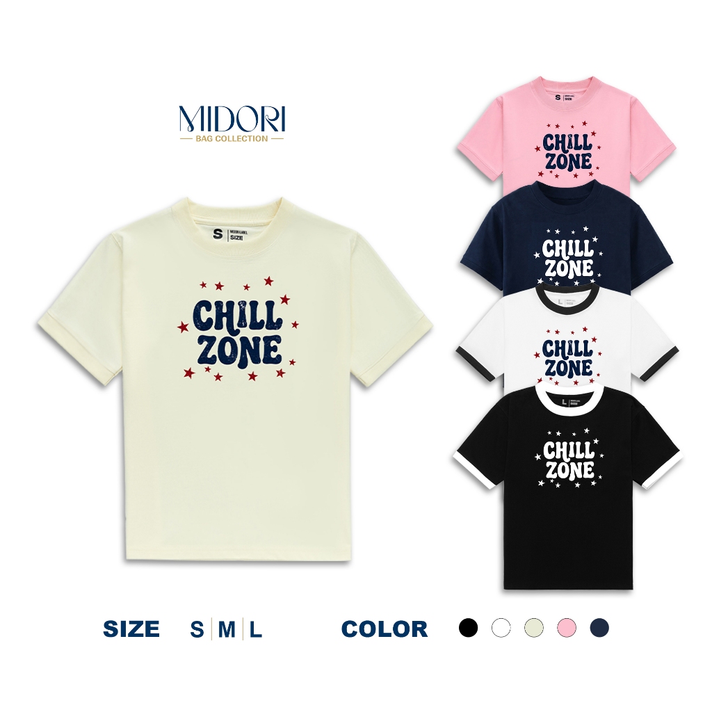 Áo Baby Tee CHILL ZONE Vải Cotton Thoáng Mát Mùa Hè Mặc Đi Học Đi Chơi Hằng Ngày | MI MIDORI