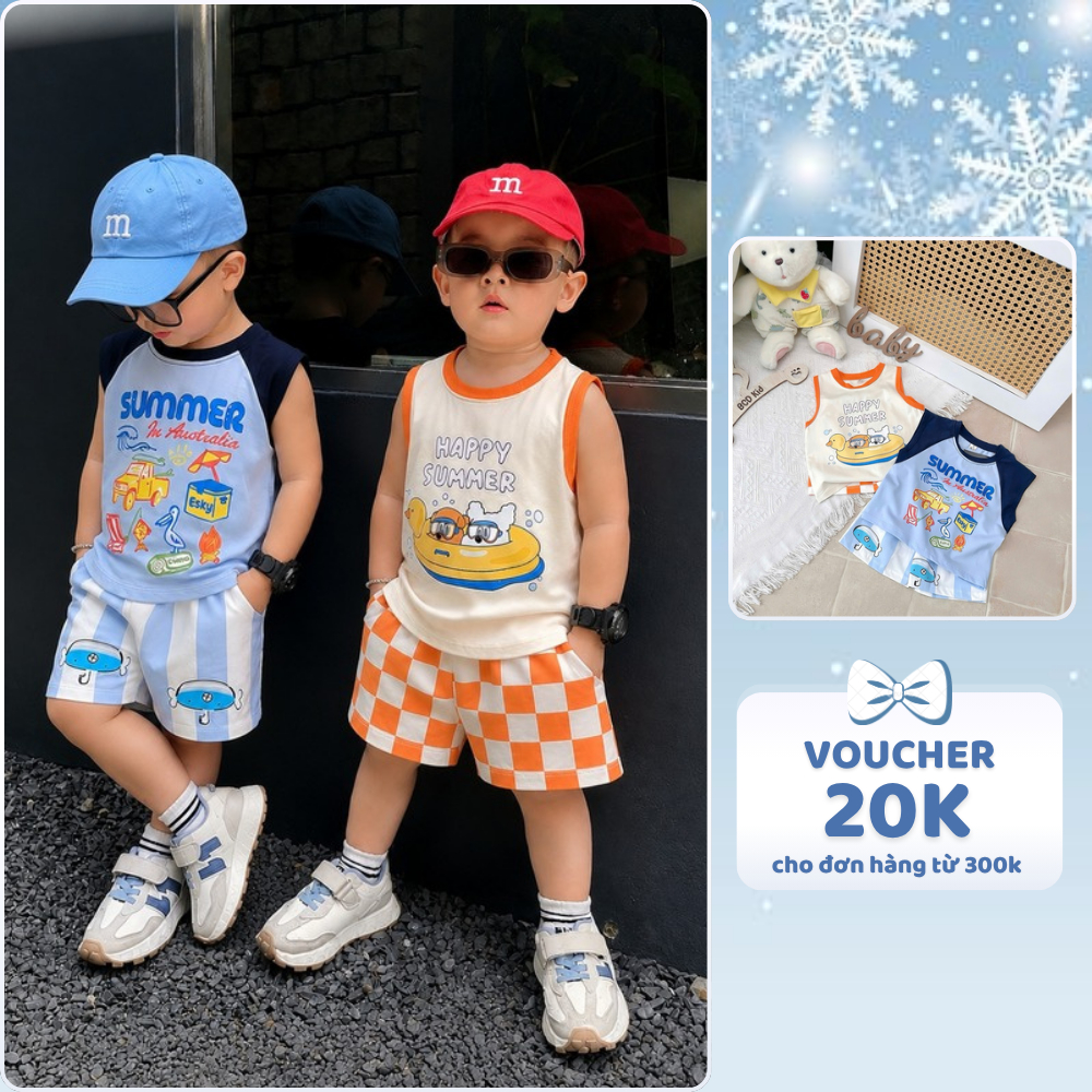 [À ƠI SHOP] D64- set 2 bộ ba lỗ summer- a100.382