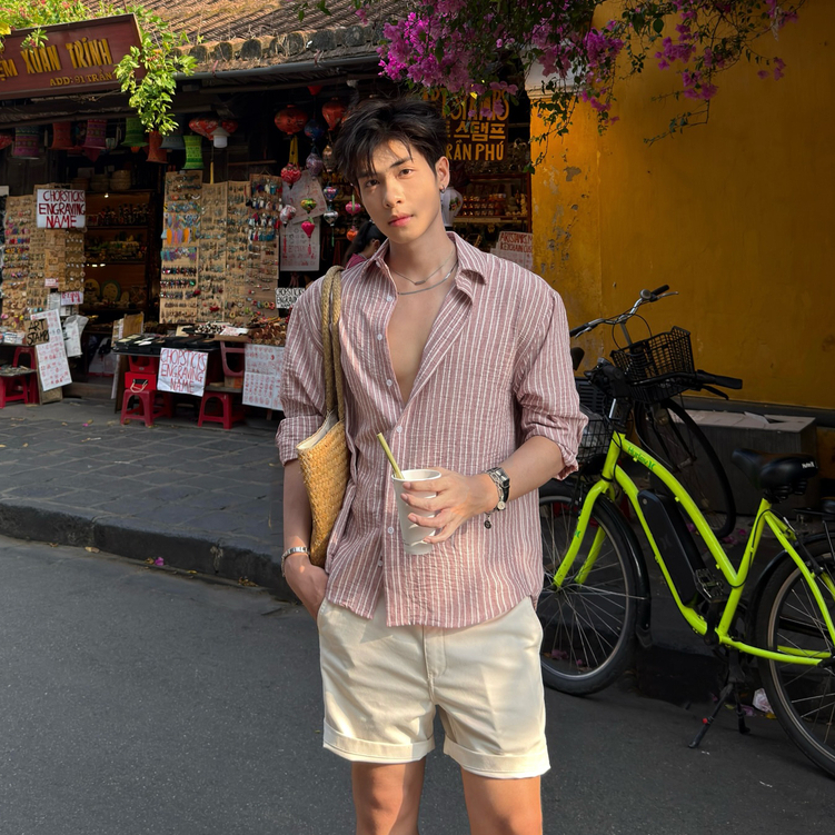 Áo Sơ Mi Linen Kẻ Sọc Halley Sơ Mi Nam Dài Tay Thoáng Mát Mỏng Nhẹ Mùa Hè Đi Chơi Du Lịch A62