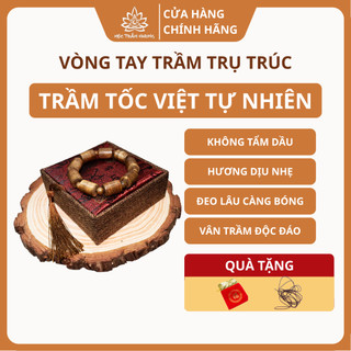 Vòng Tay Trầm Hương Trụ Trúc Trầm Tốc Việt 8/10/12/14mm - Mộc Trầm Hương MTH