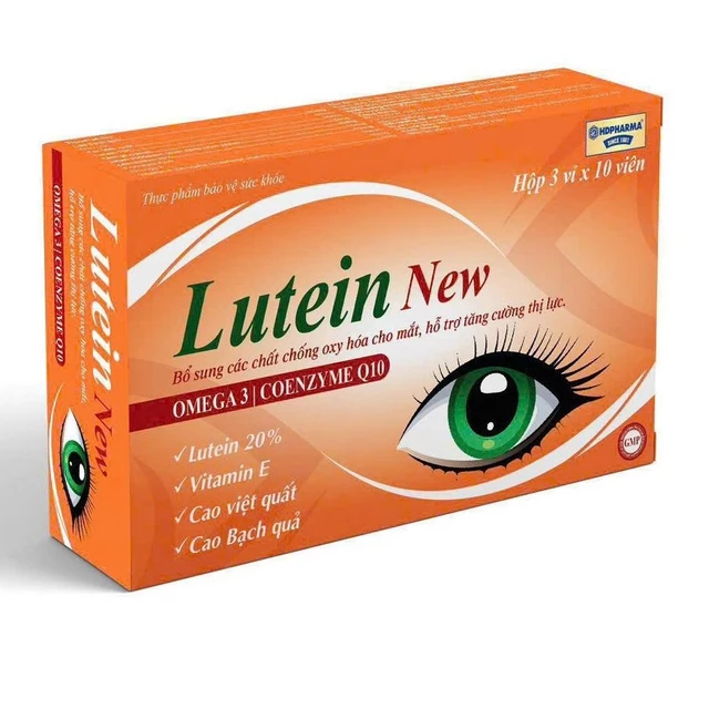 Viên uống bổ mắt LUTEIN NEW tăng cường thị lực Bổ mắt, khô mắt thể lực giảm kém tập trung, giảm mỏi mắt, giảm trí nhớ vi