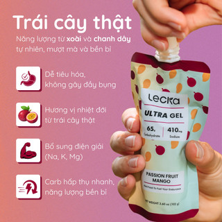 Ultra Gel Lecka Vị Trái Cây 102g Gel Năng Lượng Chạy Bộ Thể Thao Bền Bỉ