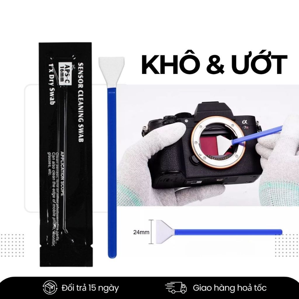 Que Lau Cảm Biến Máy Ảnh Full Frame/APS-C – Cây Vệ Sinh Sensor Chuyên Dụng DSLR, Mirrorless