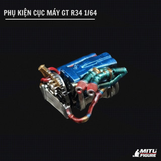 SET Phụ Kiện Gara Mô Hình Xe 1/64 V2 - Combo Cầu Nâng Máy, Động Cơ R34, Pallet Gỗ Diorama Garage Miniature MITU Figure