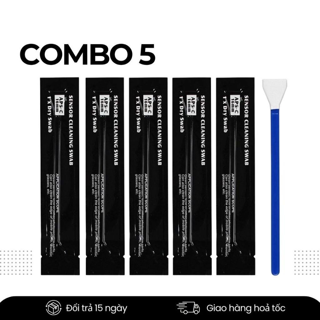Que Lau Cảm Biến Máy Ảnh – Bộ 5/10 Cây Vệ Sinh Sensor Máy Ảnh APS-C & Full Frame