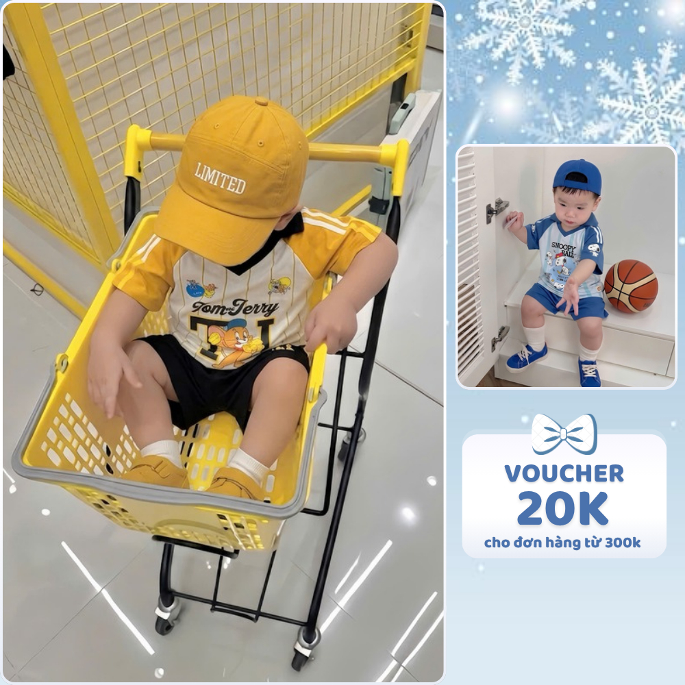 [À ƠI SHOP] D66- set 2 bộ cộc snoopy và tom- a100.383