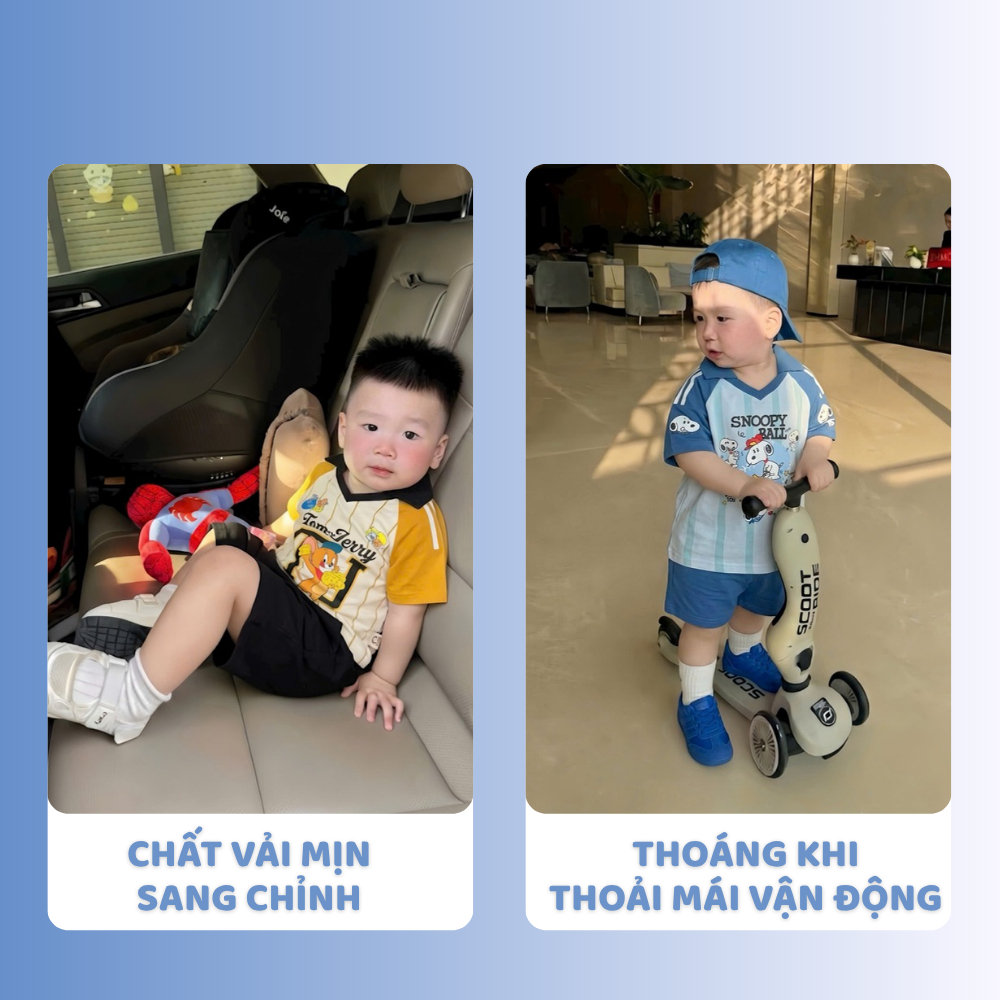 [À ƠI SHOP] D66- set 2 bộ cộc snoopy và tom- a100.383