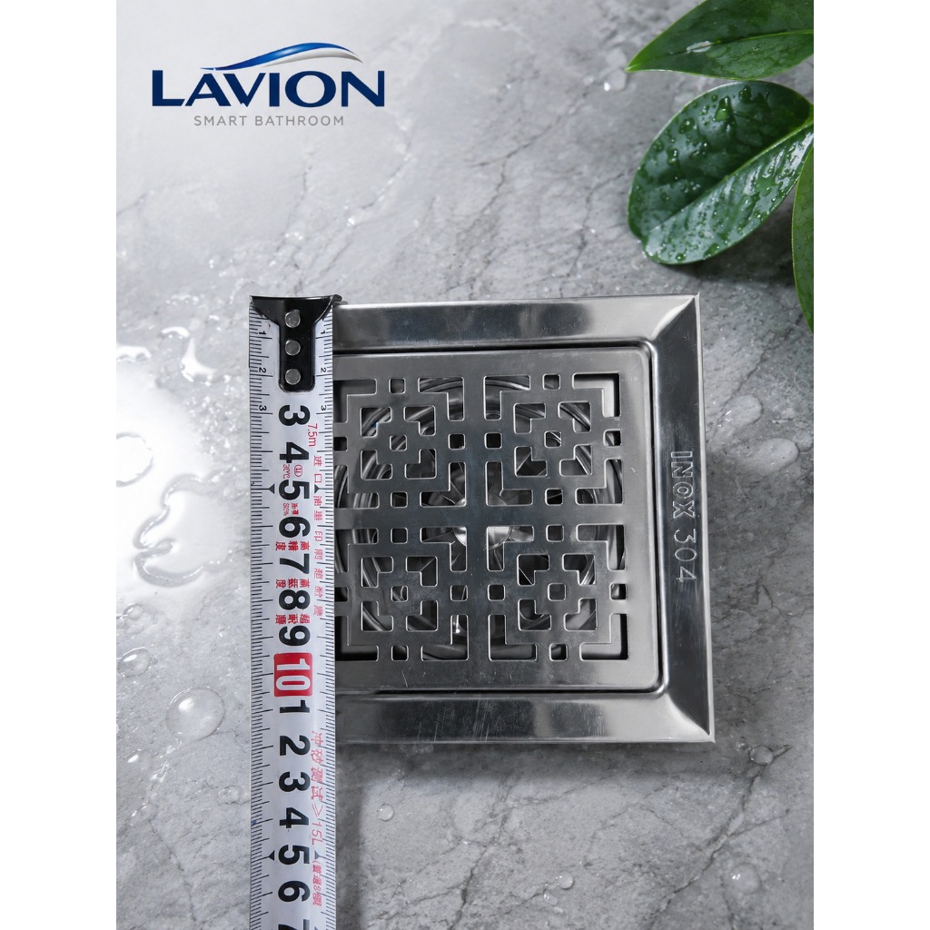 PHỄU THOÁT SÀN VUÔNG 12x12 INOX 304 – SỬ DỤNG ỐNG THOÁT PHI 90 – THOÁT NƯỚC NHANH