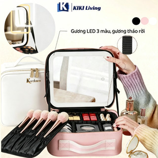 [Tặng quà+1 đổi 1] Cốp makeup cốp đựng mỹ phẩm - cao cấp - gương LED - túi cọ -tháo rời tùy chỉnh - chống nước chống sốc