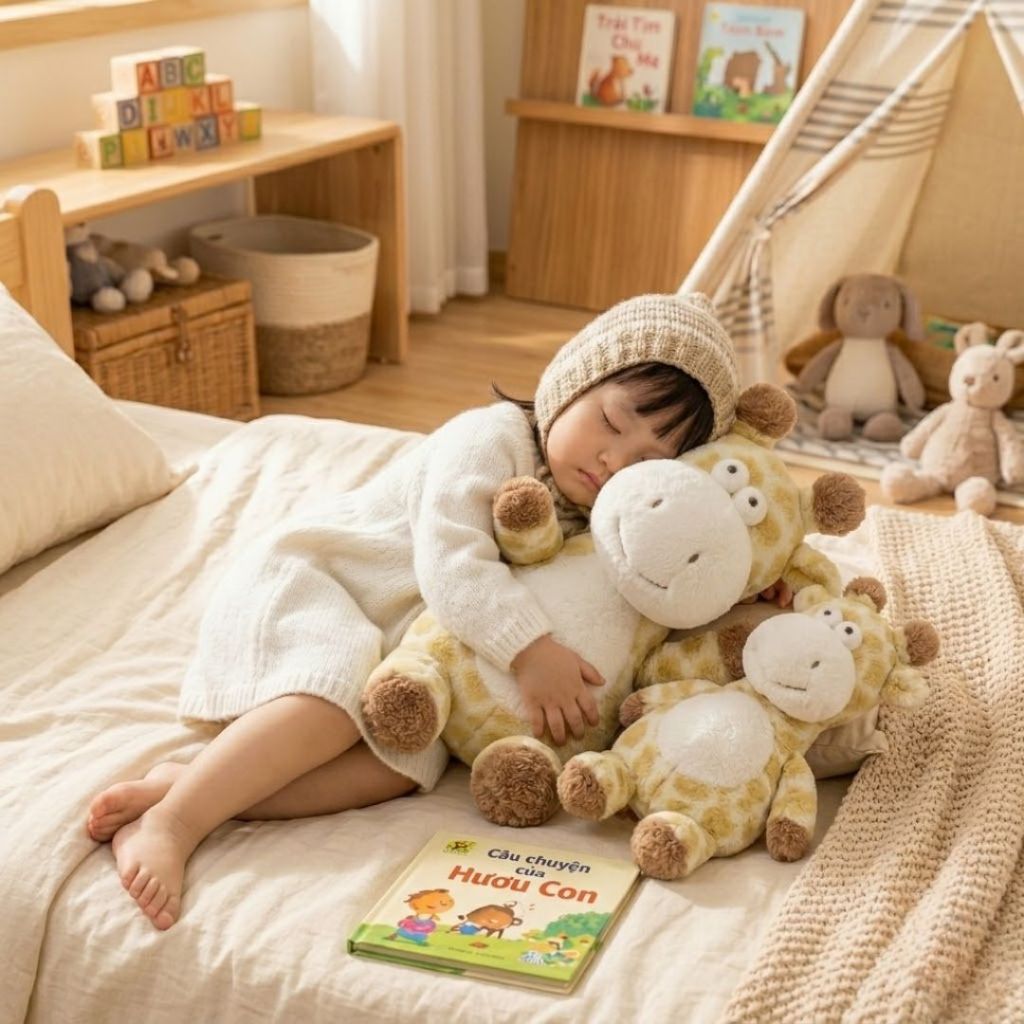 Gấu Bông Hươu Mắt Lồi Biểu Cảm Vô Tri Dễ Thương, Gấu Nhồi Bông Hươu Mềm Mại Quà Tặng Cho Bé,Bạn Gái Ôm Ngủ