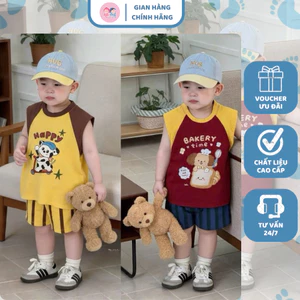 D77- set 2 bộ ba lỗ chó vẫy tay happy - a100.390