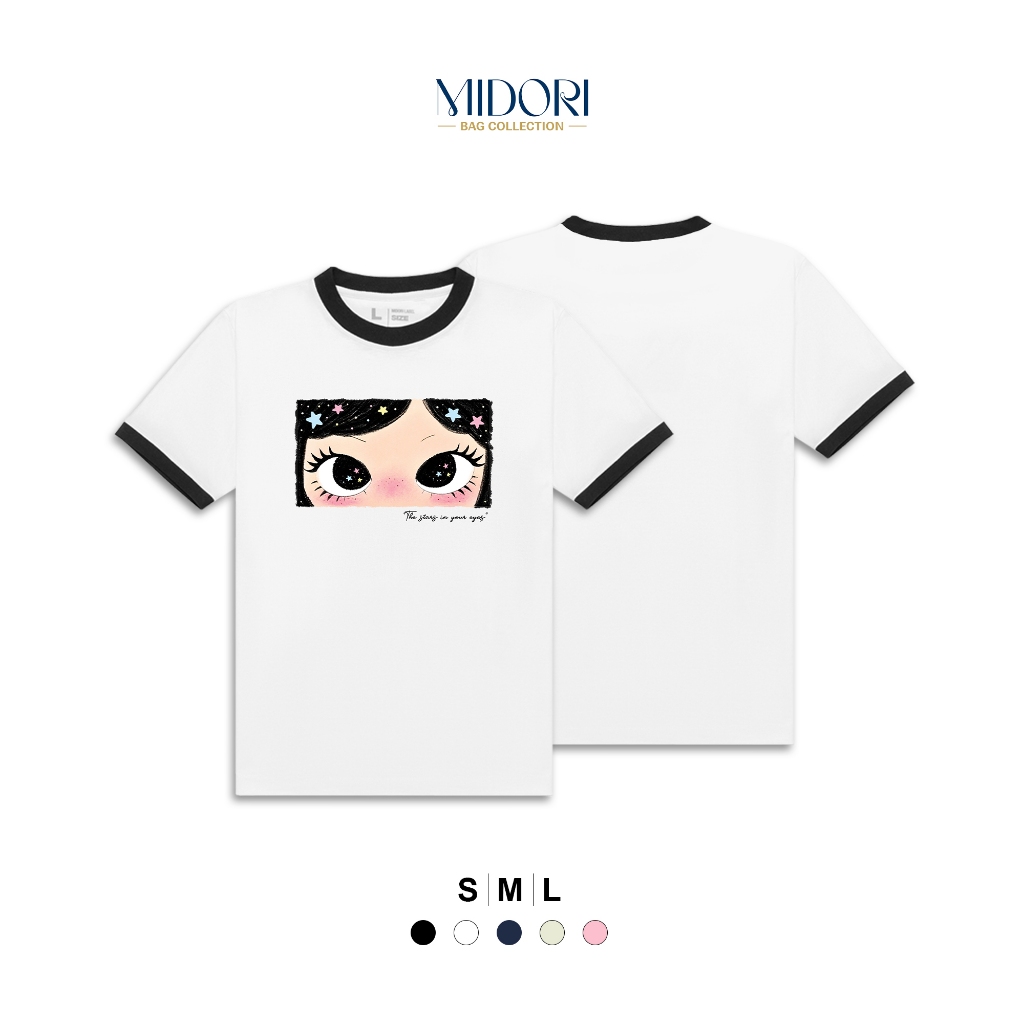 Áo Thun Baby Tee EYE Nam Nữ Unisex Cotton Basic Đi Chơi Đi Học Local Brand | MI MIDORI