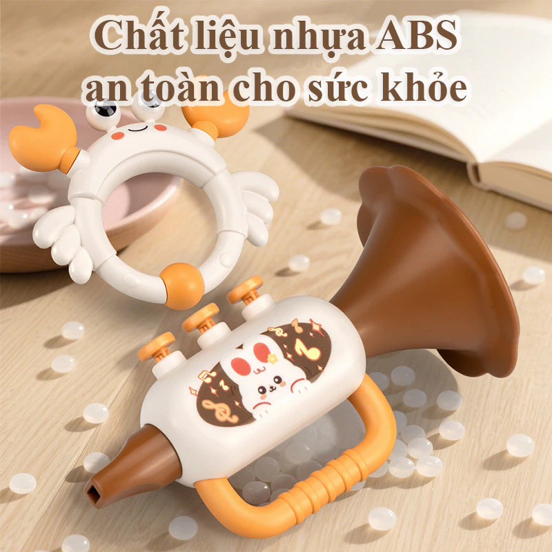 Bộ lục lạc xúc xắc 4 món nhựa ABS – đồ chơi phát triển giác quan cho bé