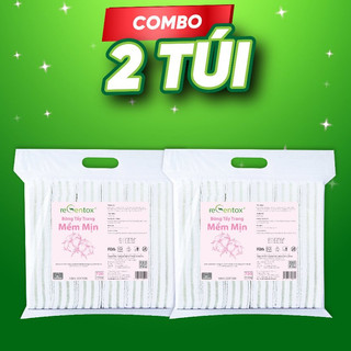 COMBO 2 Túi Bông Tẩy Trang MỀM MỊN reGentox Túi Zip 720 Miếng/túi Dùng Cho Da Nhạy Cảm
