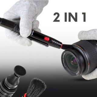 Bút Vệ Sinh Lens Máy Ảnh 2 Trong 1 Kèm Chổi Lau – Phụ Kiện Làm Sạch Cho Máy Ảnh, Ống Kính, Máy Quay