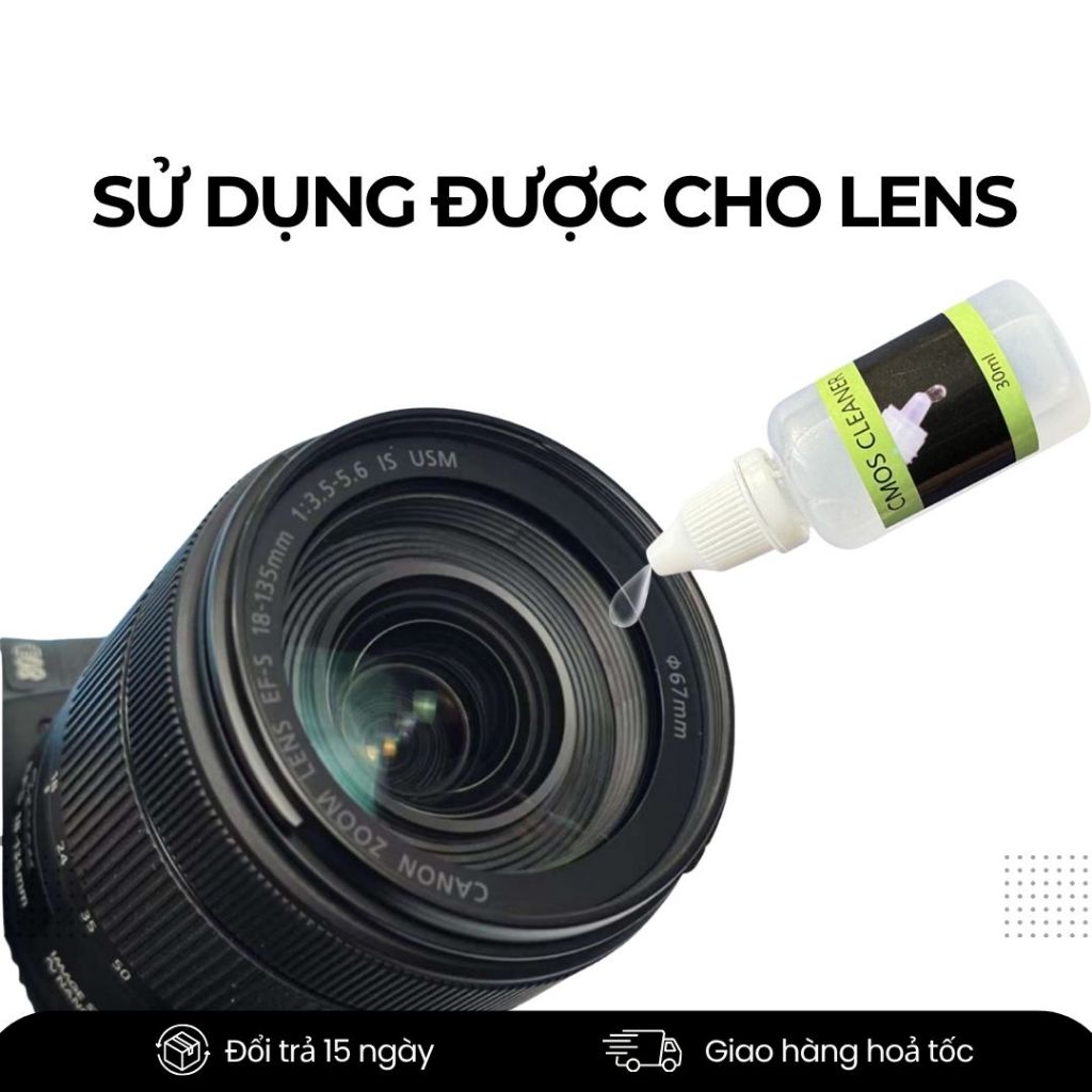 Nước Vệ Sinh Sensor Camera – Dung Dịch Lau Sensor & Ống Kính Bốc Hơi Nhanh, Không Vệt