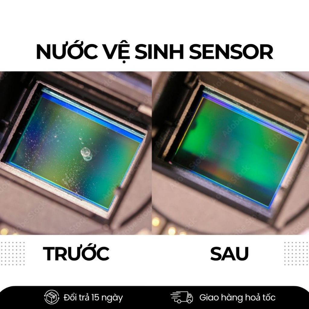 Nước Vệ Sinh Sensor Camera – Dung Dịch Lau Sensor & Ống Kính Bốc Hơi Nhanh, Không Vệt