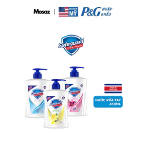 Nước Rửa Tay SAFEGUARD Sạch 99,9% Vi Khuẩn & Dịu Nhẹ Cho Da - Chai 450ML -Thái Lan