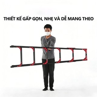 Thang nhôm gấp Thang Chữ A Gấp Gọn các chiều cao 1.2M, 1.5M, 1.8M, 2.1M, Tải Trọng 600kg Thang kim loại Bảo hành 2 năm