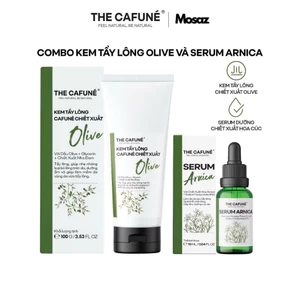 Combo Kem Tẩy Lông Vùng Bikini, Tay, Chân, Nách Cafuné | Kem Tẩy Lông Cafuné (100ml) và Serum Arinica (20ml) Kèm Que Gạt