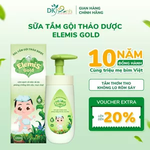 Sữa Tắm Gội Thảo Dược Cho Bé Elemis Gold Từ 6 Tháng Tuổi Bọt Dịu Nhẹ Kháng Khuẩn Tối Ưu 220ml
