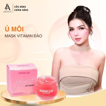 Ủ môi Đào ANGELUX LIP MASH hỗ trợ cải thiện khô môi nứt nẻ giúp môi mềm mịn, căng mọng, hồng hào tự nhiên