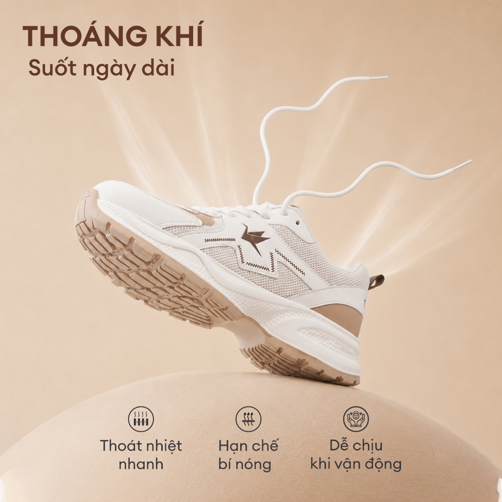 Giày thể thao nữ TOKYOLIFE êm chân thoáng khí thiết kế trẻ trung năng động 40004406