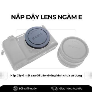 Nắp Đậy Lens Ngàm E Cho Sony – Nắp Bảo Vệ Đuôi Ống Kính E-Mount Chống Bụi, Chống Ẩm