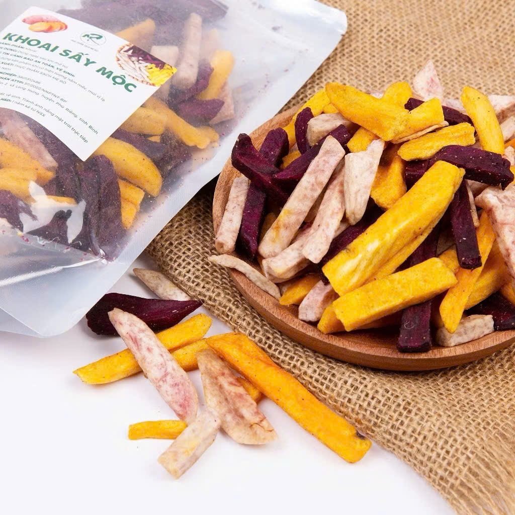 Khoai sấy sợi mix 3 vị - Sấy mộc không đường