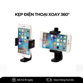 Kẹp Điện Thoại Xoay 360° – Ngàm Gắn Tripod, Gimbal, Giá Đỡ Livestream, Quay Phim Chụp Ảnh