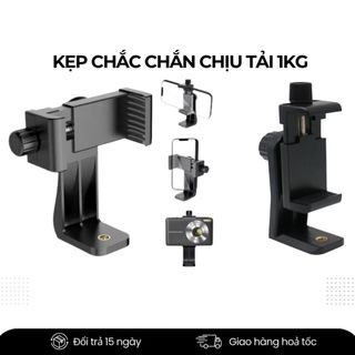 Kẹp Điện Thoại Xoay 360° – Ngàm Gắn Tripod, Gimbal, Giá Đỡ Livestream, Quay Phim Chụp Ảnh