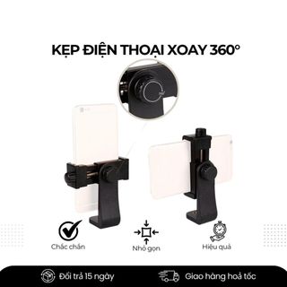 Kẹp Điện Thoại Xoay 360° – Ngàm Gắn Tripod, Gimbal, Giá Đỡ Livestream, Quay Phim Chụp Ảnh