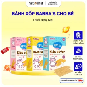 Bánh Xốp Ăn Dặm BABBA'S Giòn Rụm, Thơm Ngon, Bổ Sung DHA Phát Triển Trí Não Cho Bé Từ 8 Tháng Tuổi