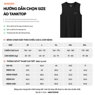 Áo Tanktop Nam MENTORIS Premium Activewear, Form Thể Thao, Co Giãn Linh Hoạt, Thoáng Mát MTT2601